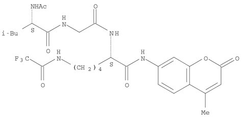 L-Lysinamide, N-acetyl-L-leucylglycyl-N-(4-methyl-2-oxo-2H-1-benzopyran-7-yl)-N6-(2,2,2-trifluoroacetyl)-
